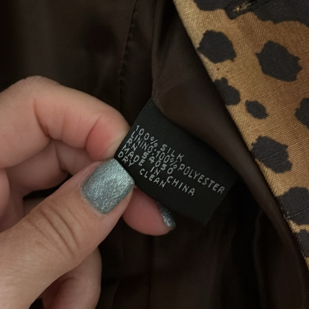 Anne Klein Leopard Print Blazer - Picture 6 of 7